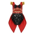 thumbnail image 2 of iiniim Baby Sequined Ringmaster Circus Show Girls Boys One Piece Romper Hi-Lo Tailcoat Halloween Party Size 6M-5 Black&Red 4-5, 2 of 7