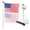 Silver, variant on 20ft Telescopic Flag Pole Kit with Solar Light - Heavy Duty Aluminum Flagpole, 3x5 American Flag, In Ground for Yard, Residential & Commercial Use, Black