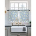 thumbnail image 2 of Blue Spring Floral Tier Curtains 24 Inch Length,Sheer Curtains for Bedroom Living Room Daisy Flowers Elegant Farmhouse Art Short Kitchen Curtains Drapes for Small Half Window 27.5"x24" 2 Panels, 2 of 7