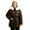 #0057-Brown, variant on Favoffer Girls' Winter Coat Insulated Long Quilted Puffer Jacket Warm Button-Down Hooded Parka Snow Coats Outerwear 2-14Y