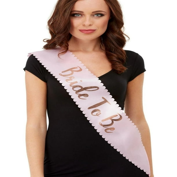 29" Pink and Gold "Bride to Be" Women Adult Halloween Sash Costume