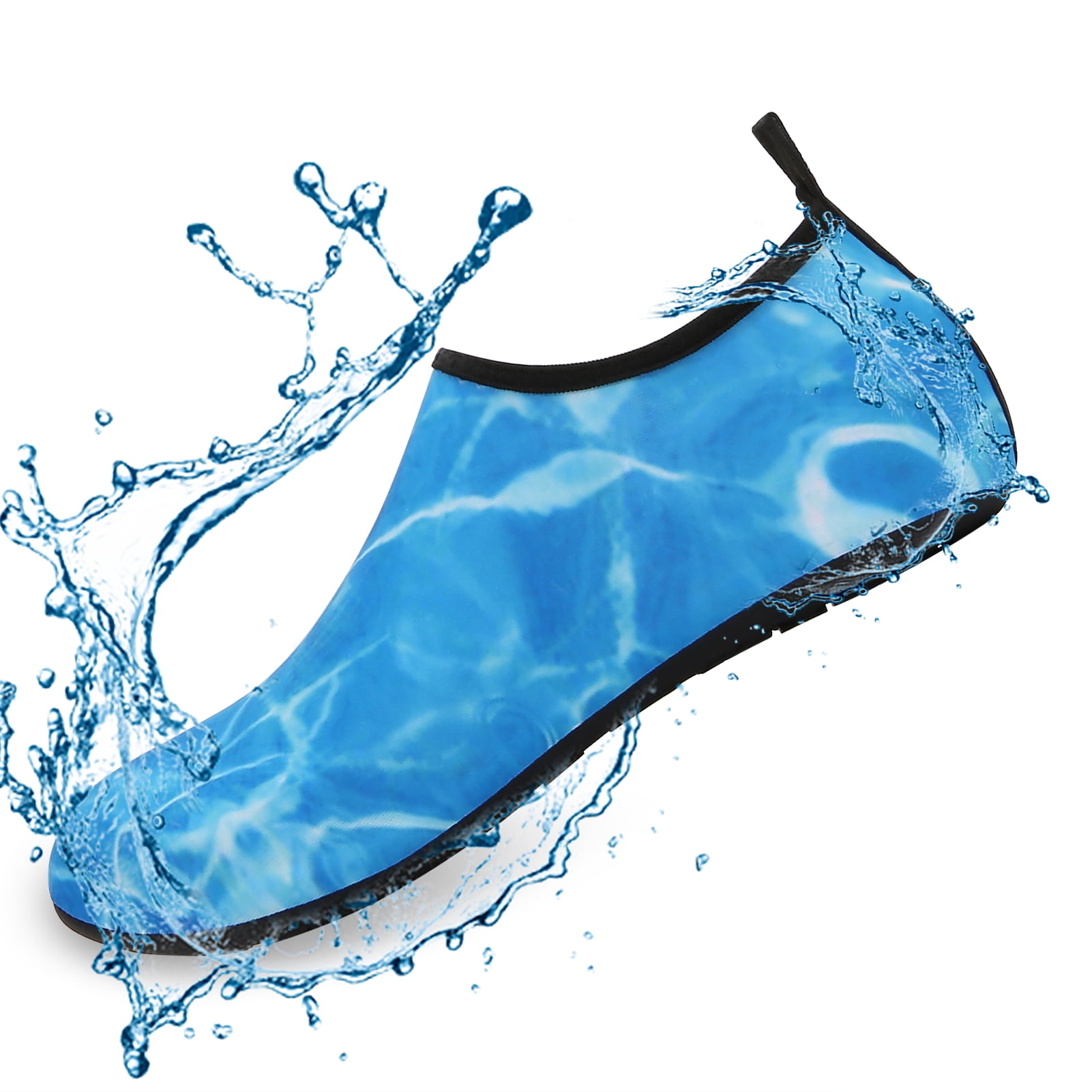 Men and Women a Slip On Barefoot Quick-Dry Beach Aqua Yoga Water Shoes (Aqua/Blue, 13-14 Women/10.5-11 Men)