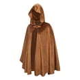 thumbnail image 2 of Capa con capucha capa de Halloween capa de caballero del Cosplay gótico Steampunk disfraz capa de mago para adultos mujeres 90cm, 2 of 8