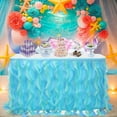 thumbnail image 4 of Ruiboury Tulle White Party Baby Shower Ruffle Table Soft and Suitable Circular white, 4 of 6