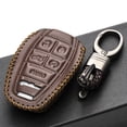 thumbnail image 3 of Vitodeco Genuine Leather Smart Key Fob Case Protector Compatible for Alfa Romeo Giulia, Stelvio, Tonale (2017 - 2025 Models) - 5-Button, Brown, 3 of 6