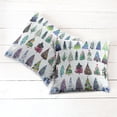 thumbnail image 6 of Ambesonne Christmas Throw Pillow Cover 2 Pack, Watercolor Fir Trees, 16", Multicolor, 6 of 7