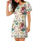 thumbnail image 2 of Easygdp Bird Butterfly Rose Camisón de manga corta para mujer, informal, estampado, 2 of 6