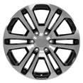 thumbnail image 2 of OE Wheels CV99 20 Inch Rims and Tires Fit Sierra 1500 Style 6x139.7 20x9 Gloss Black Machined - Hollander 4741 - Eagle LS-2 275/55-20 (Set of 4), 2 of 5