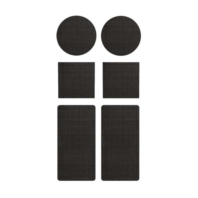 Visland Kit de Réparation de Patchs pour Trampoline 6 Pcs/Ensemble Auto-Adhésif Rond Carré Rectangulaire pour Réparer les Trous Déchirures dans le Tapis de Trampoline