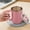 Pink, variant on ICQOVD Coffee Mug Portable Double Layer Stainless Steel Mug with Lid and Handle Induction Heatable Insulated Coffee Mug for Travel Camping office