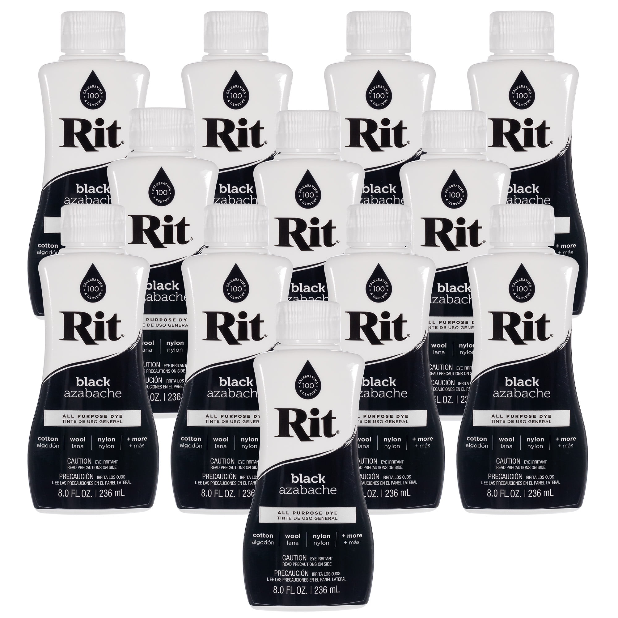 Rit Dye  All-Purpose 8 oz Liquid 12-Pack Case – Black 