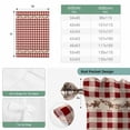 thumbnail image 6 of Western Texas Star Retro Balloon Curtains for Living Room/French Door, Country Vintage Red Beige Plaid Tie Up Curtains 63 Inch Length Energy Saving Kitchen Curtains Shades for Windows 42"x63", 6 of 8