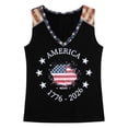 thumbnail image 4 of OSOLU Tank Tops For Women Sleeveless V Neck 4Th Of July Shirts 250 Years Anniversary United States of America Top, 4 of 4