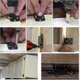 thumbnail image 4 of 4-Pack Self-Closing Hinge, 270-Degree Cabinet Hinge, Polished Chrome Flush Mount Hinge, Kitchen Cabinet Hardware with Screws (Black), 4 of 5