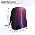 thumbnail image 4 of Disketp Thunderstorm Violet Purple Mochila Unisex de Apertura Lateral Completa, Mochila para Laptop para Escuela, Trabajo y Viajes, 4 of 8