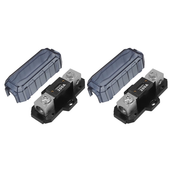 2 Pcs Automotive Car Audio Fuse Box 11.50X5.00X4.00CM Silver