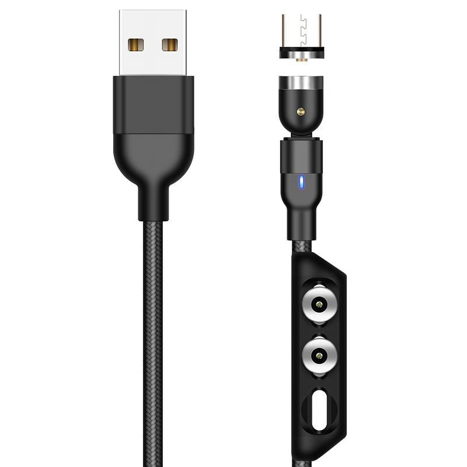 Cable, BoxWave [Universal MagnetoSnap AllCharge Cable] Magnet Charging Cable USB Type-C Micro USB for Smartphones and Tablets - Jet Black