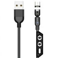 thumbnail image 2 of Cable, BoxWave [Universal MagnetoSnap AllCharge Cable] Magnet Charging Cable USB Type-C Micro USB for Smartphones and Tablets - Jet Black, 2 of 8