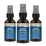 Dr. Mercola Sleep Support with Melatonin Spray, 1.5 mg Melatonin Per Serving, 35 Servings, Dietary Supplement, Supports Healthy Sleep and Mental Focus, Non-GMO