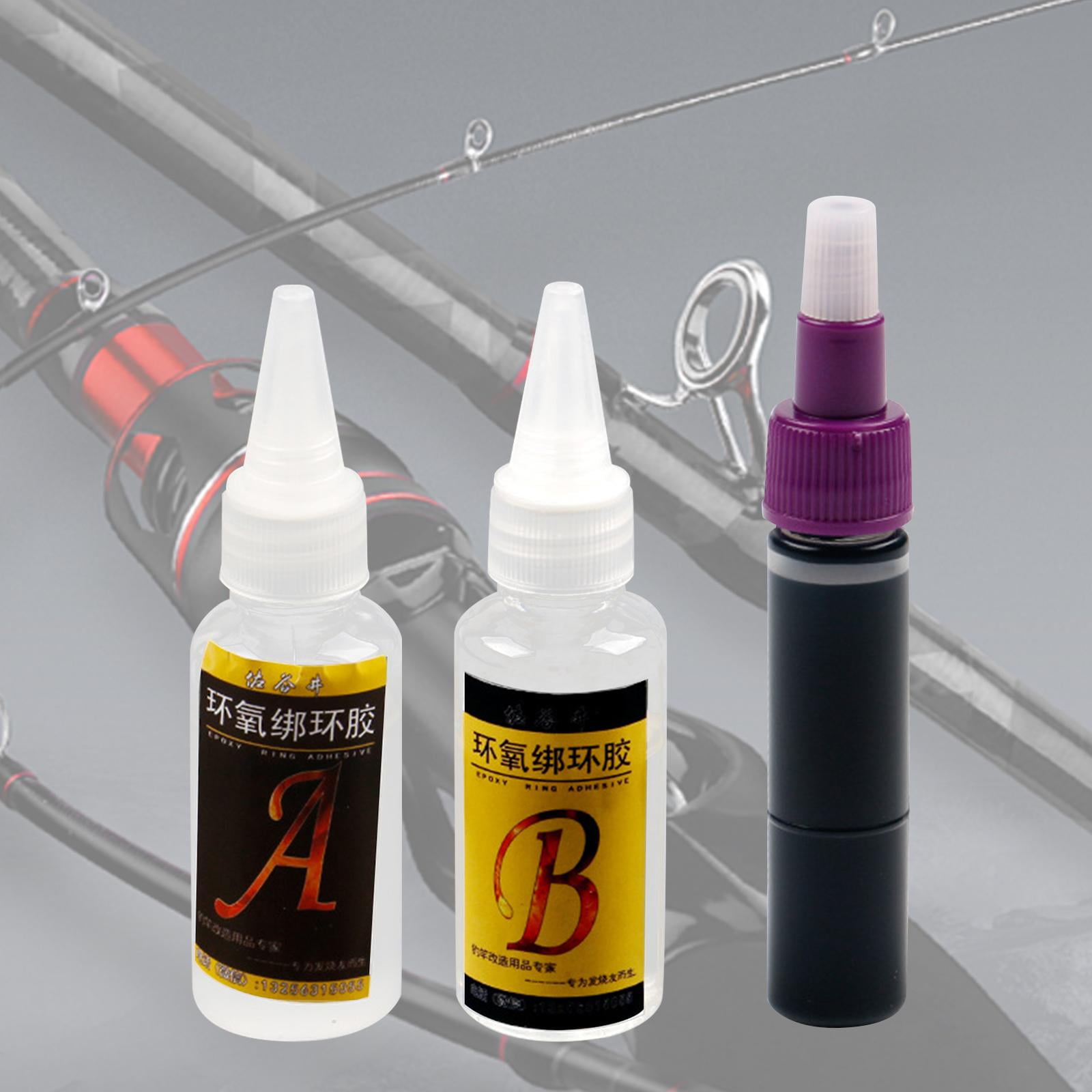 koolsoo Fishing, Rod, Epoxy Glue, Fishing Rod Glue, Restoration, Accessories, Easy to Use, Ab, Transparent Glue, Epoxy Resin, Ab Glue 100ml and Black Pulp