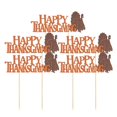 thumbnail image 1 of 5pcs Thanksgiving Cake Decorations Glitter Turkey Cake Cupcake Toppers Food Picks, 1 of 3