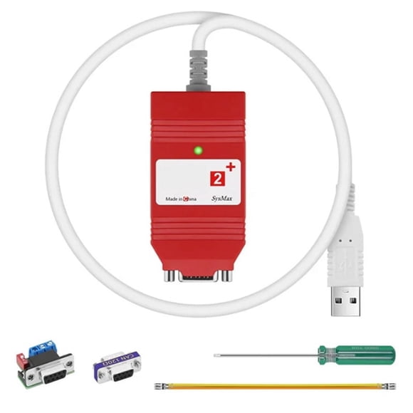 USB to CAN Adapter CAN Bus Analysis and Secondary Development Compatible with IPEH-002022,1 x USB to CAN Adapter 1 x DB9 Wiring Terminal Adapter 1 x Screw Driver,Red
