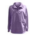 thumbnail image 6 of Womens Sweatshirt Button Down Lightweight Baggy Shirts Casual Tops for Women Fall Outfits for Women Workout Tops for Women Casual Shirts for Women Loose Fit Long Sleeve Tops,Light Violet,S, 6 of 6