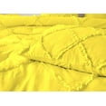 thumbnail image 4 of DNG Creations 1 Piece Diamond Ruffle Comforter 100% Egyptian Cotton, 800TC - Solid Yellow Colour - Super Soft 550 GSM All Season ( Oversized Queen - Size ), 4 of 6