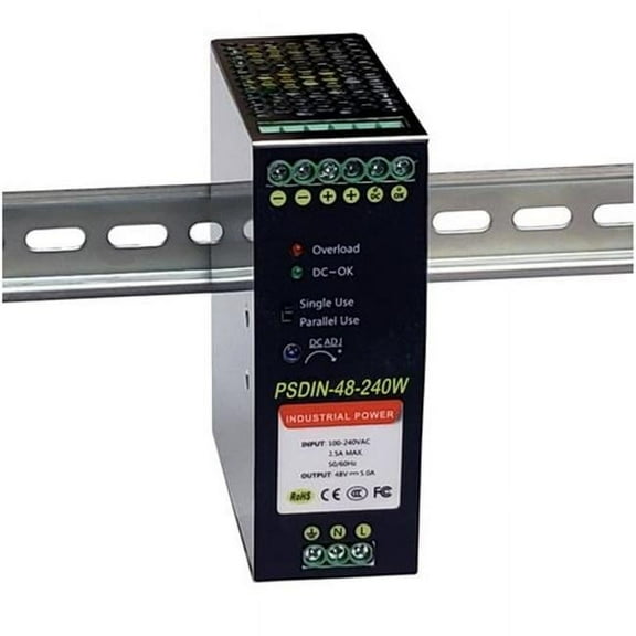 48V 240 watt AC-DC DIN Rail Mount Industrial Power Supply