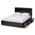 thumbnail image 4 of Bowery Hill Modern 6-Drawer Wood Queen Size Platform Storage Bed in Dark Brown, 4 of 11