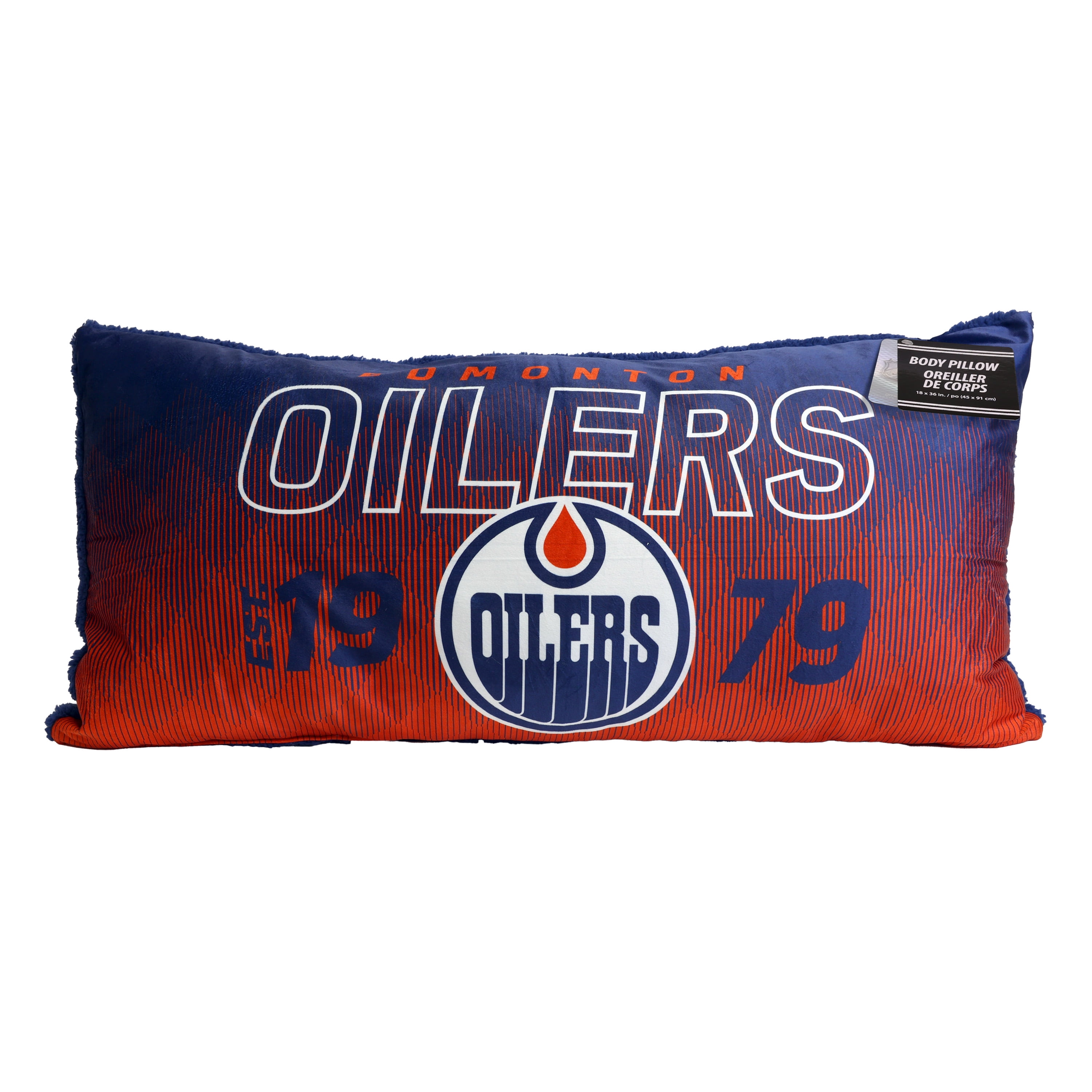NHL Edmonton Oilers Game Time Body Pillow, 18" x 36", NHL EDMONTON OILERS BODY PILLOW