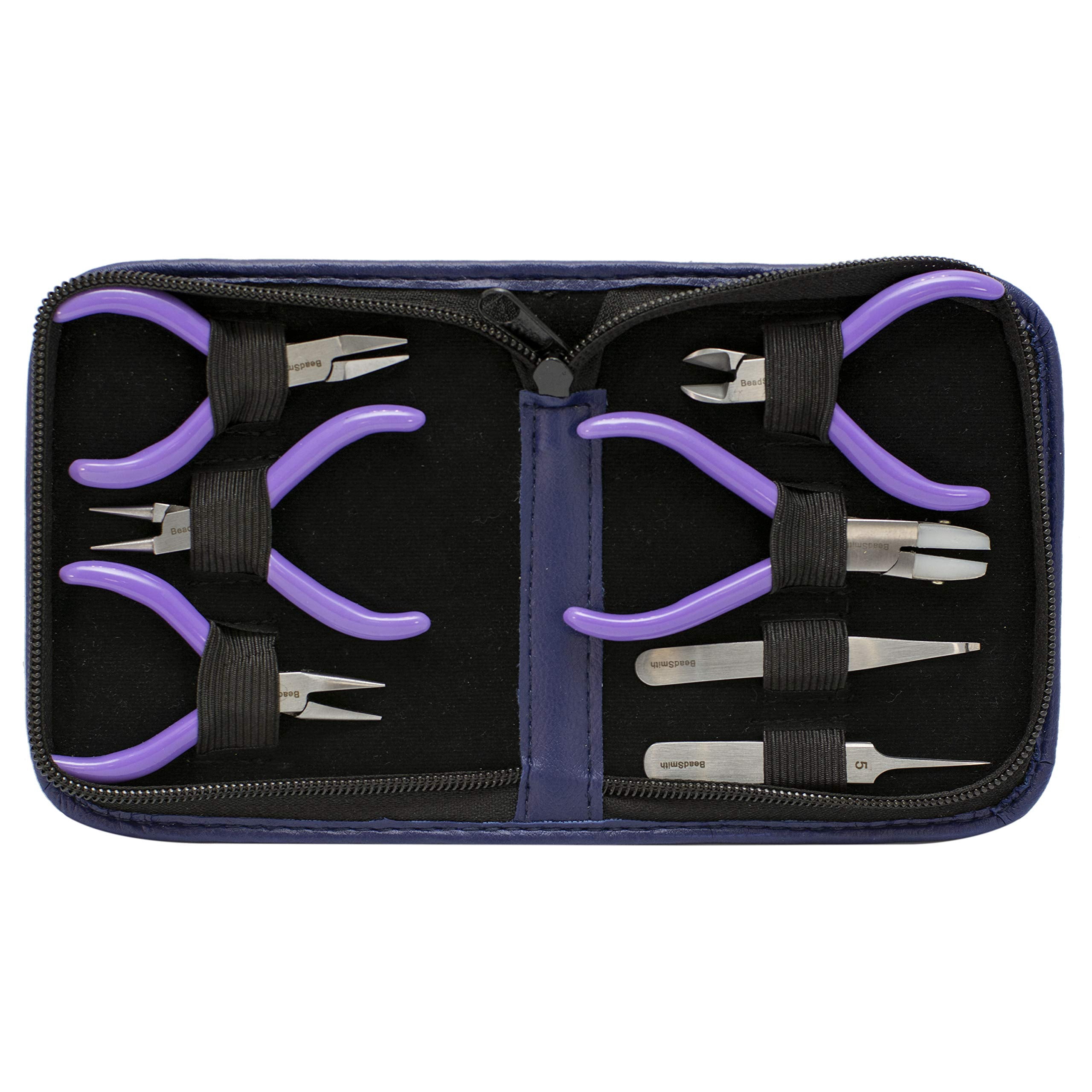 The Beadsmith Tiny Mini Jewelry Tool Kit - 7 Pc Set w/ Case