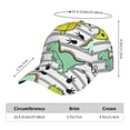 thumbnail image 2 of Sikiie Funny Dinosaurs on Stripes Unisex Vintage Washed Unstructured Baseball Cap Soft Cap Adjustable Unisex Baseball Hat Dad Hat, 2 of 6