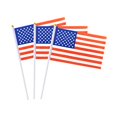 thumbnail image 2 of USA Flag American Small Stick Mini Hand Held Flags Decorations 1 Dozen (12 Pack), 2 of 4