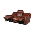 thumbnail image 4 of Steve Silver Natalia Leather Dual Power Reclining Sofa, Coach brown, 4 of 8