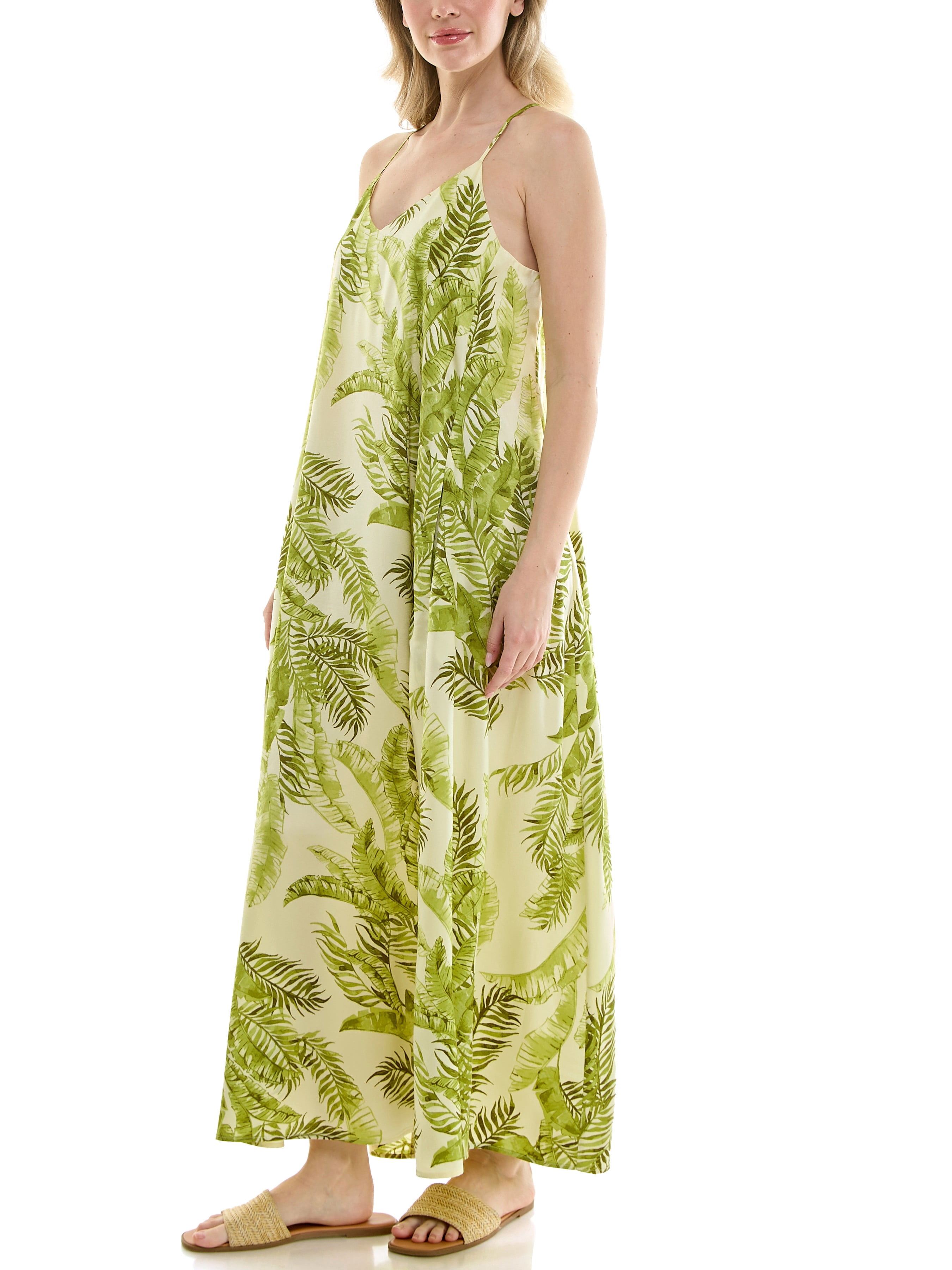 Nicole Miller Women's Maxi Slip Dress With Built In Bra, Sizes S-XL