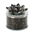 thumbnail image 5 of Round Lotus Storage Box, Smoke Black Crystal and Metal Jewelry Storage Beautiful Shimmering Organizer for Jewelry, 5 of 10