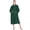 Emerald Green, variant on Womens Plush Fleece Robe, Super Soft Long Bathrobe with Pockets, Cozy Lightweight Ribbed House Robe for Spa Lounging, Purple, L/XL