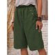 thumbnail image 2 of Pantalones cortos, pantalones casuales de color sólido para mujer, pantalones de pierna recta, decoración del hogar, 2 of 5