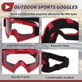 thumbnail image 5 of Unique Bargains Motorcycle Riding Goggles PC TPU Cycling Sunglasses Clear Lens Red Frame, 5 of 6