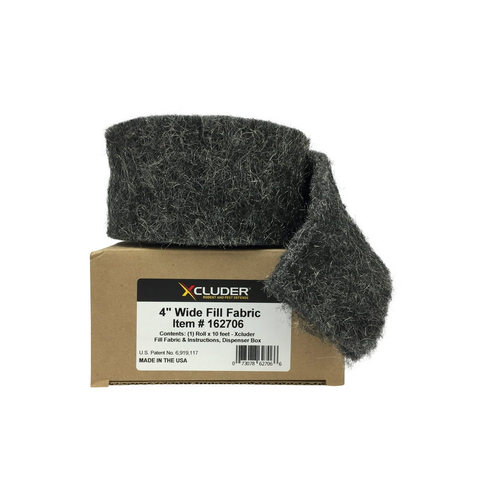 Xcluder Rodent Control Stainless-Steel Wool Fill Fabric (4 in x 10 ft Home Depot Stainless Steel Wool