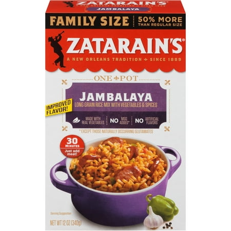 Zatarain's Jambalaya Rice Dinner Mix, Family Size, 12