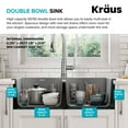 thumbnail image 5 of KRAUS Forteza 33” Drop In / Undermount 50/50 Double Bowl Granite Kitchen Sink in Grey, 5 of 8