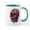White/Blue Inside, variant on CafePress - Vibrant Psychedelic Skull - 11 oz Ceramic Mug - Novelty Coffee Tea Cup