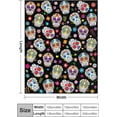 thumbnail image 3 of Sugar Skull Blanket Ultra Soft Warm Cozy Flannel Throw Blankets for Women Baby Men Bedding Gifts 50"X40", 3 of 6