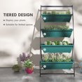 thumbnail image 4 of Outsunny 4 Tier Vertical Garden Planter Raised Bed with Self Draining Design Outdoor Elevated Stand for Vegetables Flowers Herbs Green Space Saving, 4 of 9