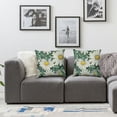 thumbnail image 2 of nygtbtfer  Pillow Set of 2Beige Bufflo Plaid Daisy Eucalyptus Leaves Decorative White Grey Throw Pillow Covers Bloom with Grace Pillowcase Spring Summer Decorations Farmhouse Decor White, 2 of 7