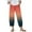 Orange, variant on WTOBBY Women's Summer Printed Elastic Waist Wide Leg Pants - Gradient Color Beach Trousers with Side Pockets & Lightweight Fabric for Travel Essentials,Blue L