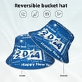 thumbnail image 5 of Kll Happy New Year 2024 Bucket Hat For Women Men Packable Travel Beach Sun Hat Outdoor Rave Accessories Reflective Fisherman Cap, 5 of 9