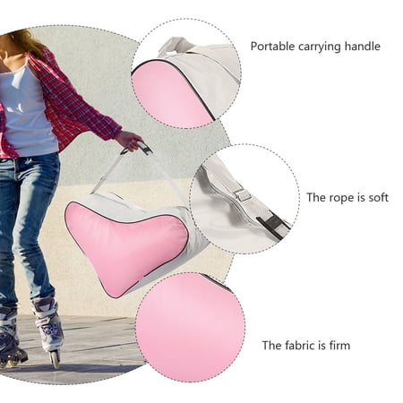 FENGGUIQU Quad Skate Bag with Storage Fabric Carrying Case for Roller Skaters and Inline Skate Enthusiasts